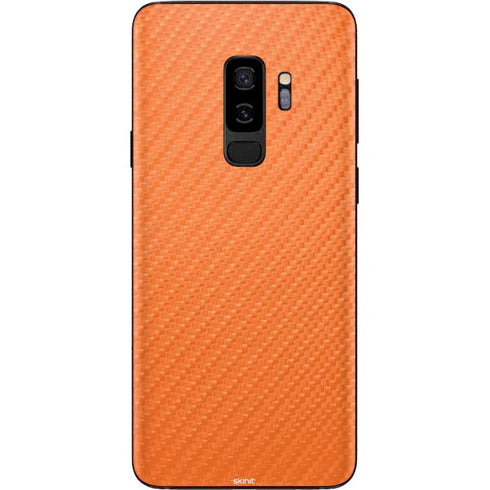 Orange Carbon Fiber Specialty Material Galaxy S9 Plus Skin