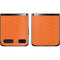 Orange Carbon Fiber Specialty Material Galaxy Z Flip Skin