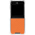 Orange Carbon Fiber Specialty Material Galaxy Z Flip5 5G Clear Case