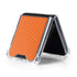 Orange Carbon Fiber Specialty Material Galaxy Z Flip5 5G Clear Case
