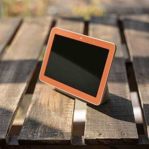 Orange Carbon Fiber Specialty Texture Material Google Home Hub Skin