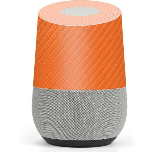 Orange Carbon Fiber Specialty Material Google Home Skin