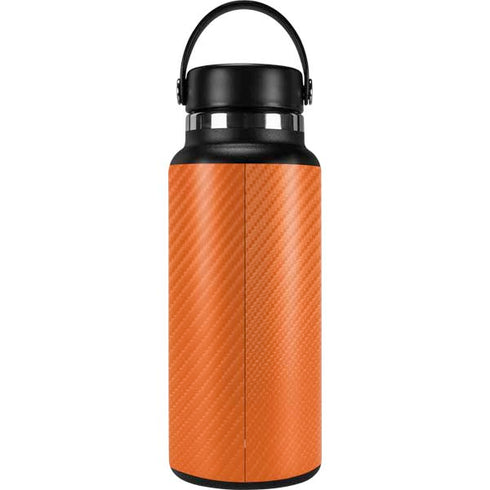 Orange Carbon Fiber Specialty Texture Material Hydro Flask 32oz Wide Mouth Skin
