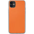 Orange Carbon Fiber Specialty Texture Material iPhone 11 Clear Case