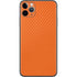 Orange Carbon Fiber Specialty Material iPhone 11 Pro Max Skin