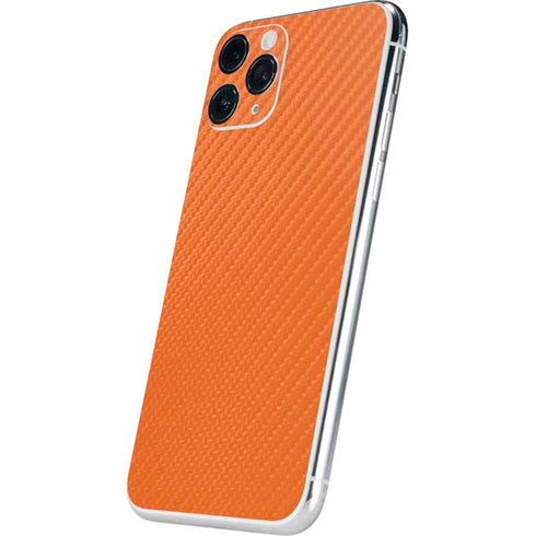Orange Carbon Fiber Specialty Material iPhone 11 Pro Skin