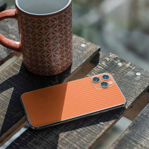 Orange Carbon Fiber Specialty Material iPhone 11 Pro Skin