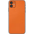 Orange Carbon Fiber Specialty Material iPhone 11 Skin