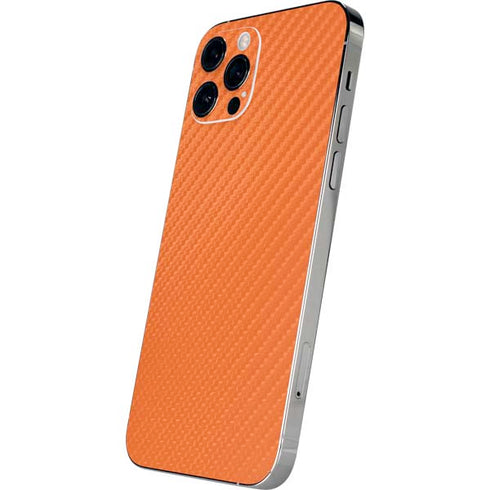 Orange Carbon Fiber Specialty Material iPhone 12 Pro Max Skin