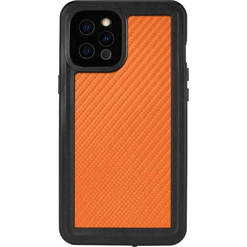 Orange Carbon Fiber Specialty Material iPhone 12 Pro Max Waterproof Case