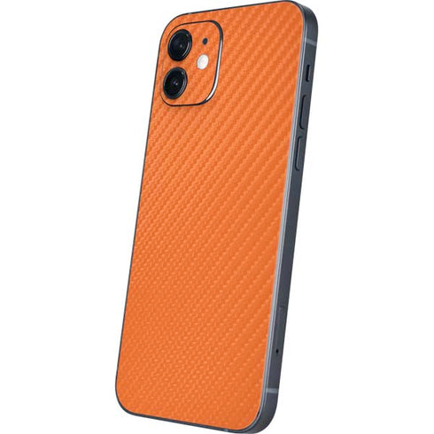 Orange Carbon Fiber Specialty Material iPhone 12 Skin