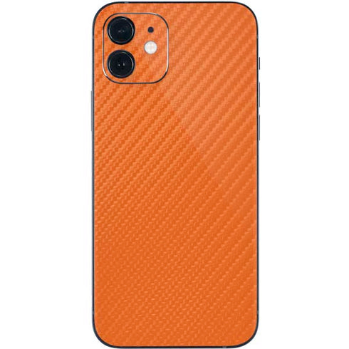 Orange Carbon Fiber Specialty Material iPhone 12 Skin