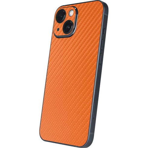 Orange Carbon Fiber Specialty Material iPhone 13 Mini Skin