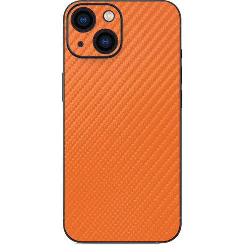 Orange Carbon Fiber Specialty Material iPhone 13 Mini Skin