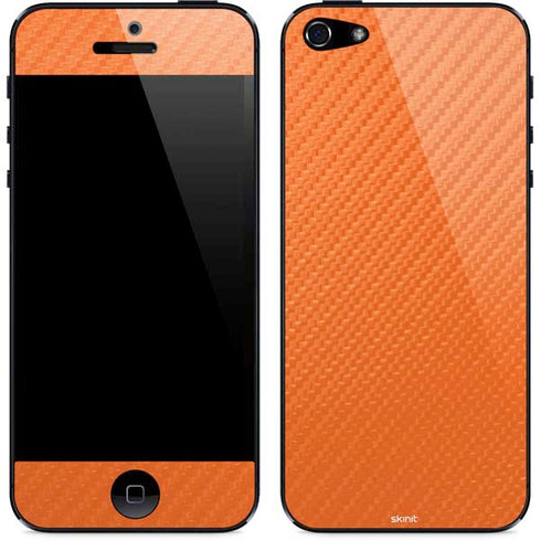Orange Carbon Fiber Specialty Material iPhone 5/5s/5SE Skin