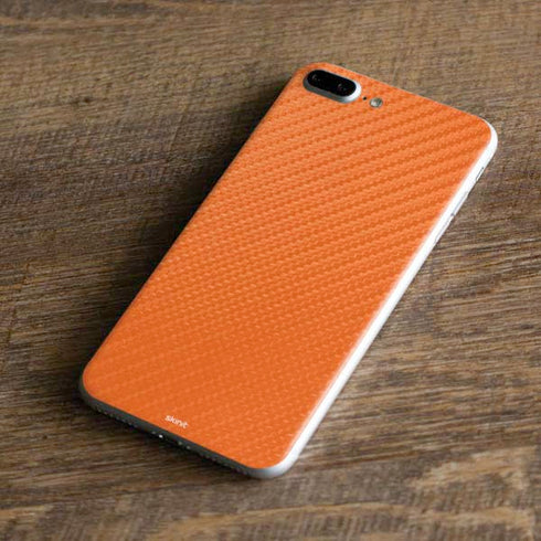 Orange Carbon Fiber Specialty Material iPhone 8 Plus Skin