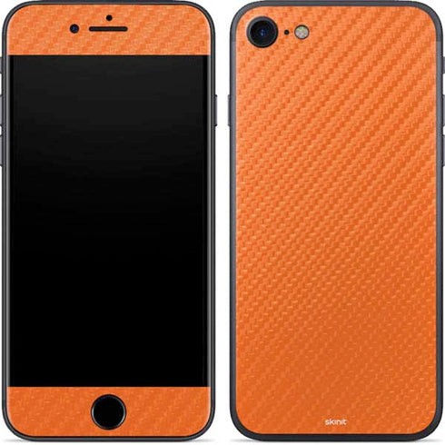 Orange Carbon Fiber Specialty Material iPhone 8 Skin