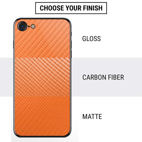 Orange Carbon Fiber Specialty Material iPhone SE (2nd & 3rd Gen) Skin