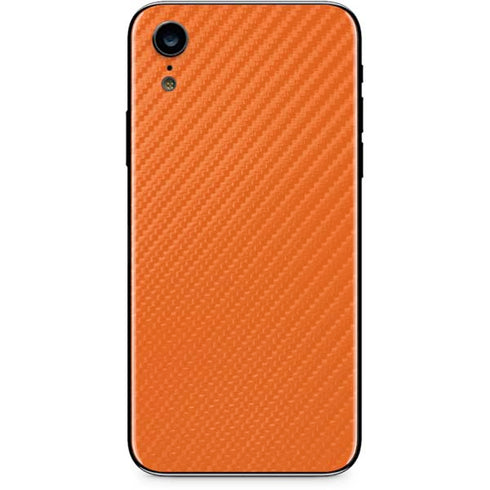 Orange Carbon Fiber Specialty Material iPhone XR Skin