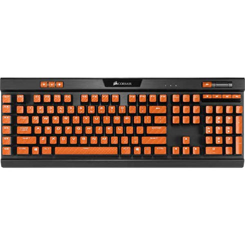 Orange Carbon Fiber Specialty Material K95 RGB PLATINUM Mechanical Gaming Keyboard Skin