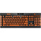 Orange Carbon Fiber Specialty Material K95 RGB PLATINUM Mechanical Gaming Keyboard Skin