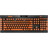 Orange Carbon Fiber Specialty Material K95 RGB PLATINUM Mechanical Gaming Keyboard Skin