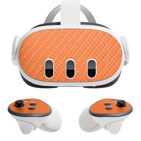 Orange Carbon Fiber Specialty Material Meta Quest 3 Skin