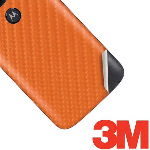 Orange Carbon Fiber Specialty Material Moto E5 Play Skin