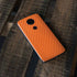 Orange Carbon Fiber Specialty Material Moto E5 Plus Skin