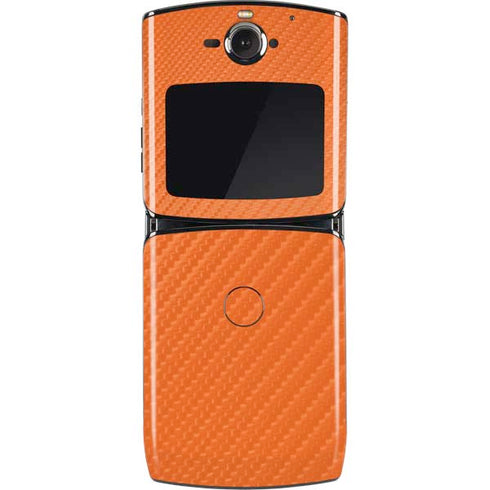 Orange Carbon Fiber Specialty Material Motorola RAZR Skin