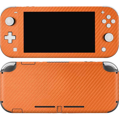 Orange Carbon Fiber Specialty Material Nintendo Switch Lite Skin