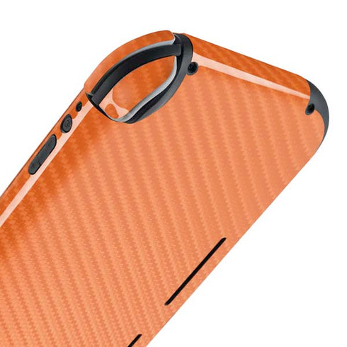 Orange Carbon Fiber Specialty Material Nintendo Switch Lite Skin