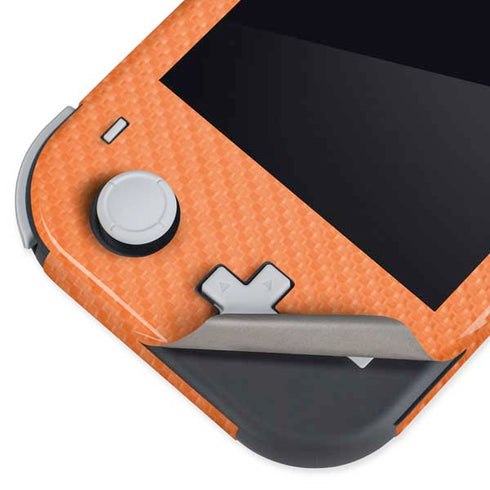 Orange Carbon Fiber Specialty Material Nintendo Switch Lite Skin