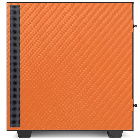 Orange Carbon Fiber Specialty Material NZXT H510 Compact ATX Mid-Tower Case Skin