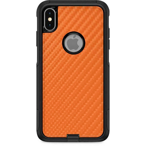 Orange Carbon Fiber Specialty Texture Material Otterbox Commuter iPhone Skin