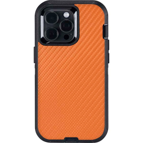 Orange Carbon Fiber Specialty Texture Material Otterbox Defender iPhone Skin