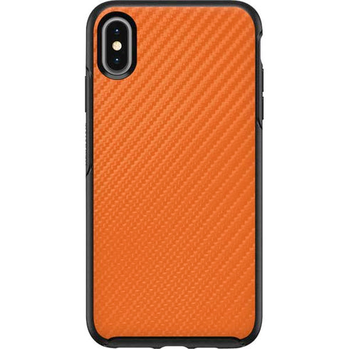 Orange Carbon Fiber Specialty Texture Material Otterbox Symmetry iPhone Skin