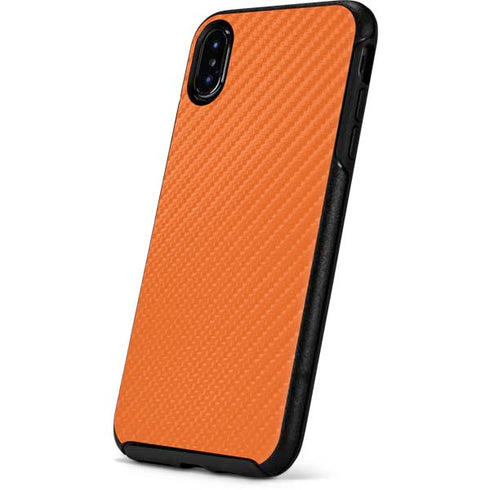 Orange Carbon Fiber Specialty Texture Material Otterbox Symmetry iPhone Skin