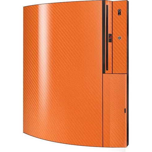 Orange Carbon Fiber Specialty Material Playstation 3 & PS3 Skin