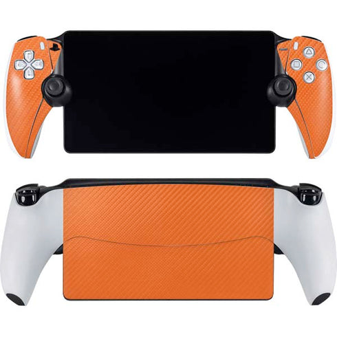 Orange Carbon Fiber Specialty Texture Material PlayStation Portal Remote Player Skin