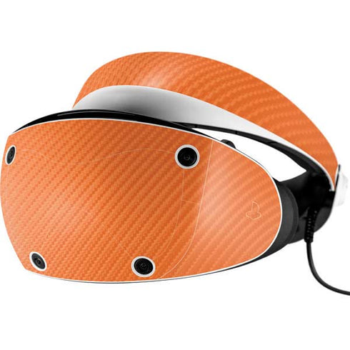 Orange Carbon Fiber Specialty Material PlayStation VR2 Skin