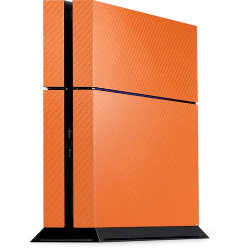 Orange Carbon Fiber Specialty Material PS4 Console Skin