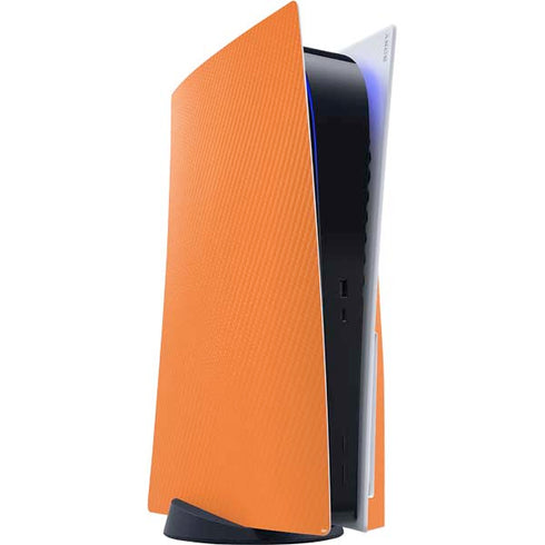 Orange Carbon Fiber Specialty Material PS5 Console Skin