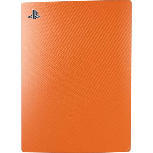 Orange Carbon Fiber Specialty Material PS5 Console Skin