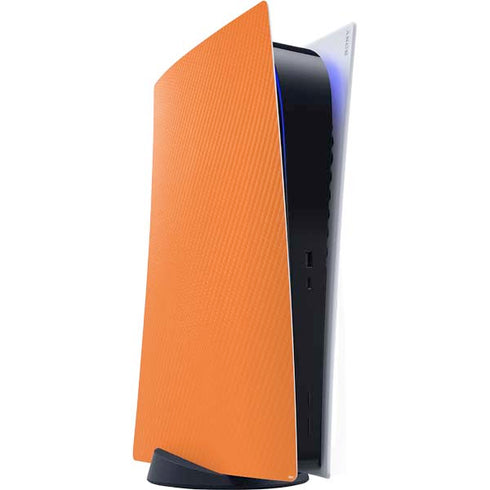 Orange Carbon Fiber Specialty Material PS5 Digital Edition Console Skin