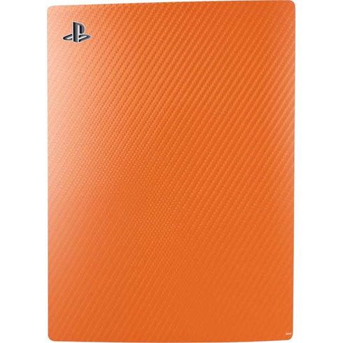 Orange Carbon Fiber Specialty Material PS5 Digital Edition Console Skin