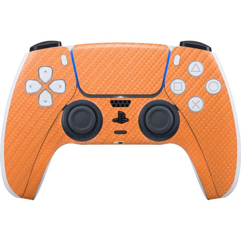 Orange Carbon Fiber Specialty Material PS5 Controller Skin