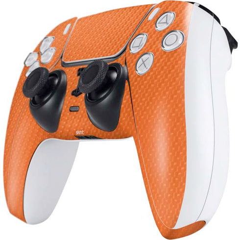 Orange Carbon Fiber Specialty Material PS5 Controller Skin