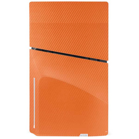 Orange Carbon Fiber Specialty Texture Material PS5 Slim Disk Bundle Skin