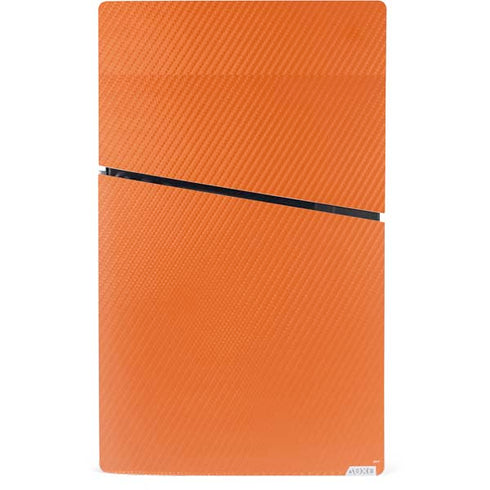 Orange Carbon Fiber Specialty Material PS5 Slim Digital Edition Bundle Skin